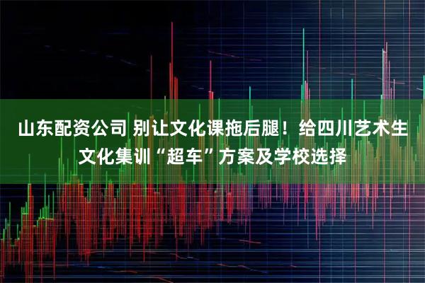 山东配资公司 别让文化课拖后腿！给四川艺术生文化集训“超车”方案及学校选择